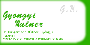 gyongyi mulner business card